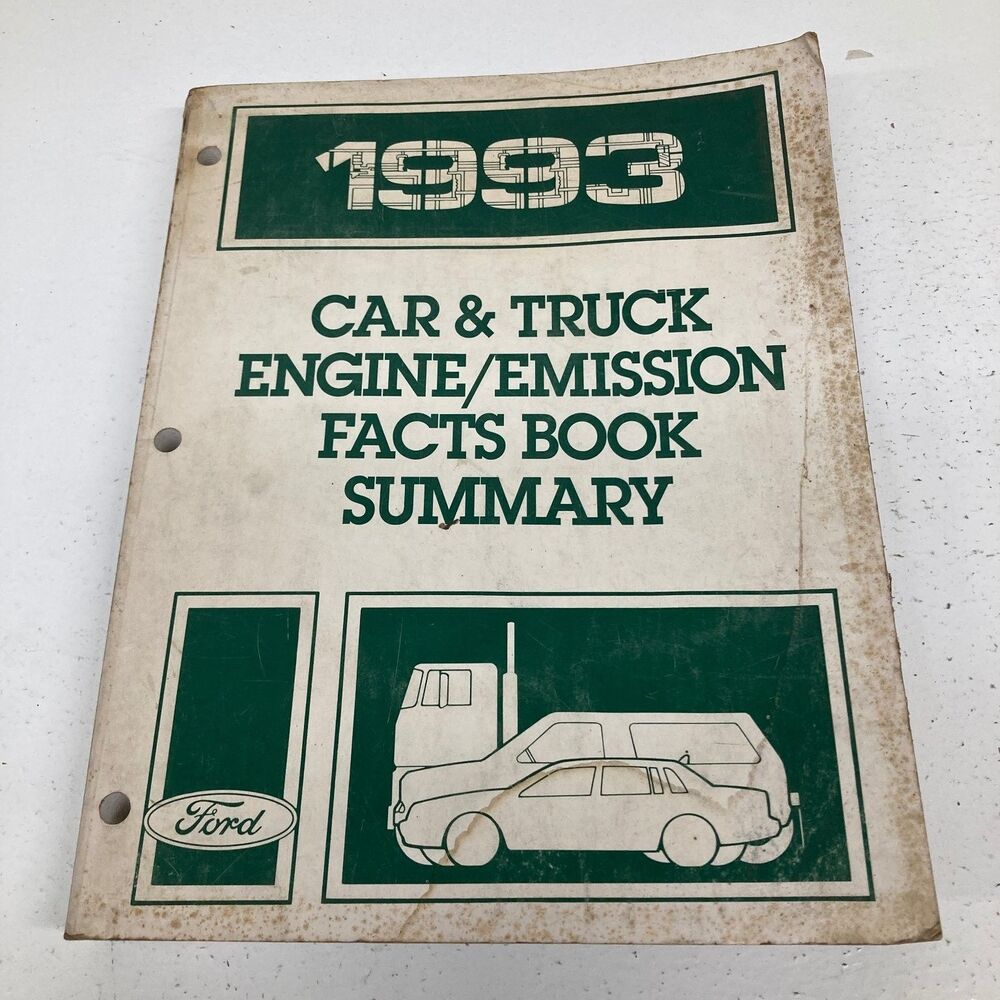 Ford Car Truck Engine Emission Facts Book Summary 1993